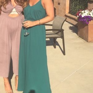 LOFT Long Green Dress